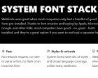 System Font Stack